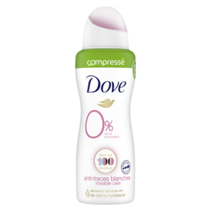 Pack de 3 - Dove 0% Déodorant Femme Spray Compressé Invisible Care 100ml
