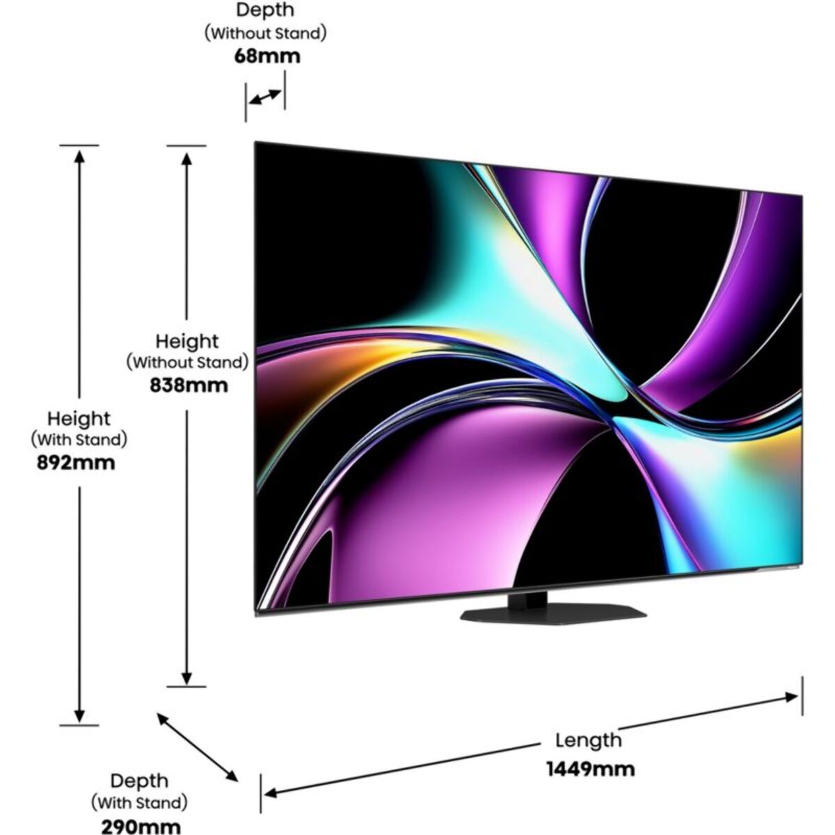 TV OLED HISENSE 65A85Q 2025 - 65 pouces ( 164 cm )