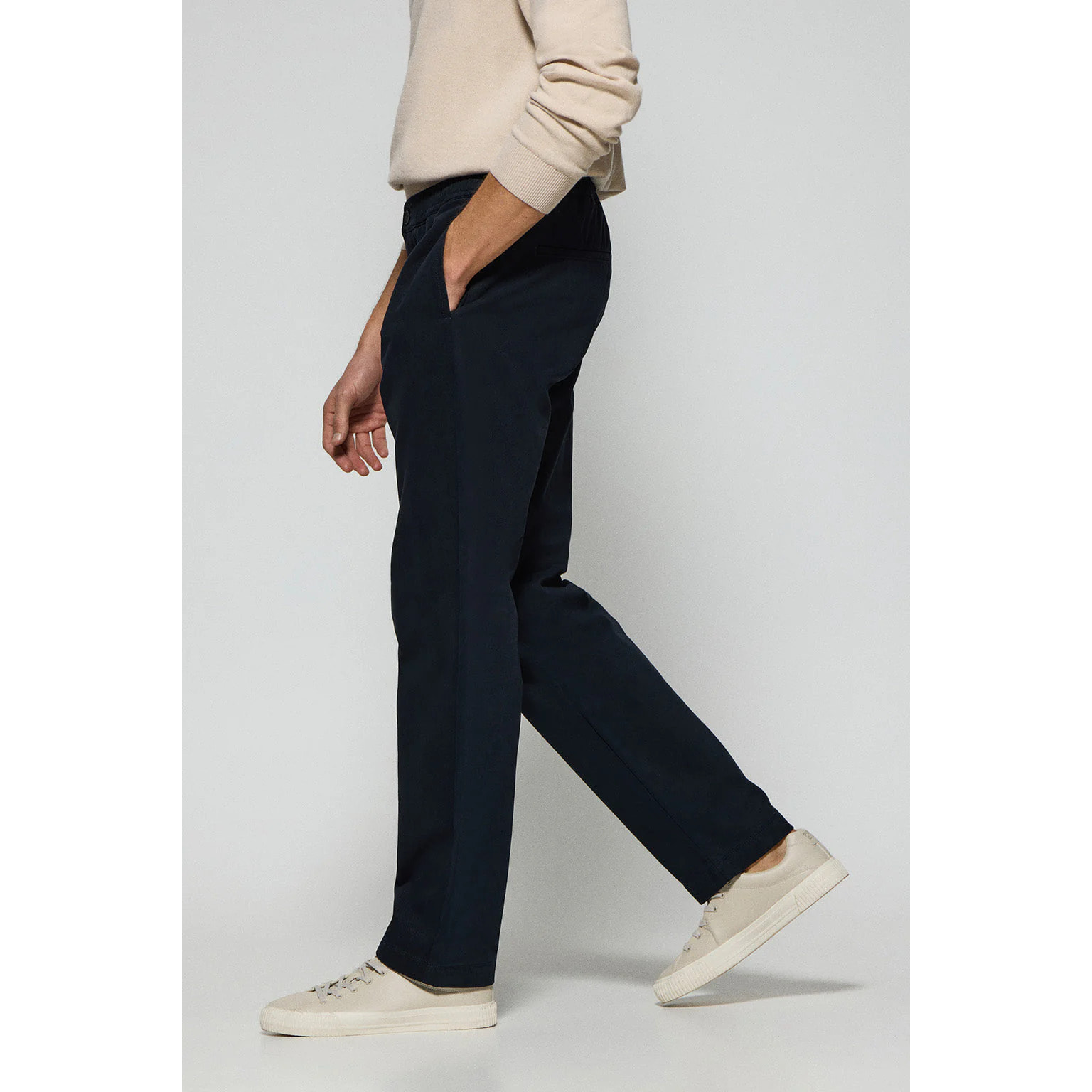 Pantaloni Trent blu marino con elastico in vita e particolari Polo Club