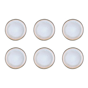 Assiette IRIS Ø21,5cm - 6 pièces - Blanc ivoire