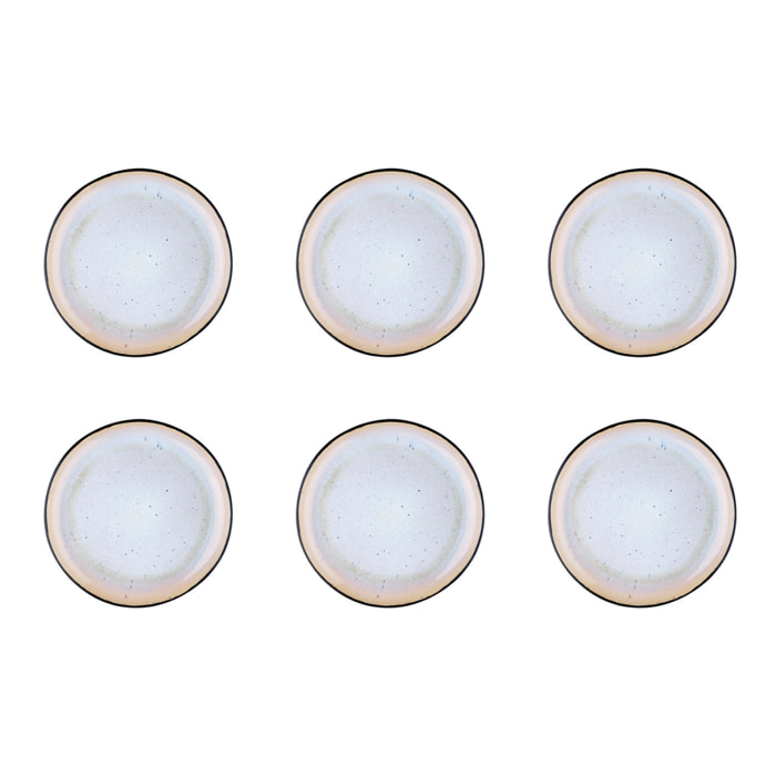 Assiette IRIS Ø21,5cm - 6 pièces - Blanc ivoire