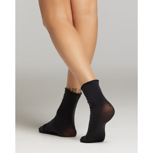 Calza Francesca con pois in lamè