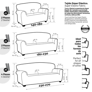 Funda Súper Elástica para SOFÁ modelo WONDER