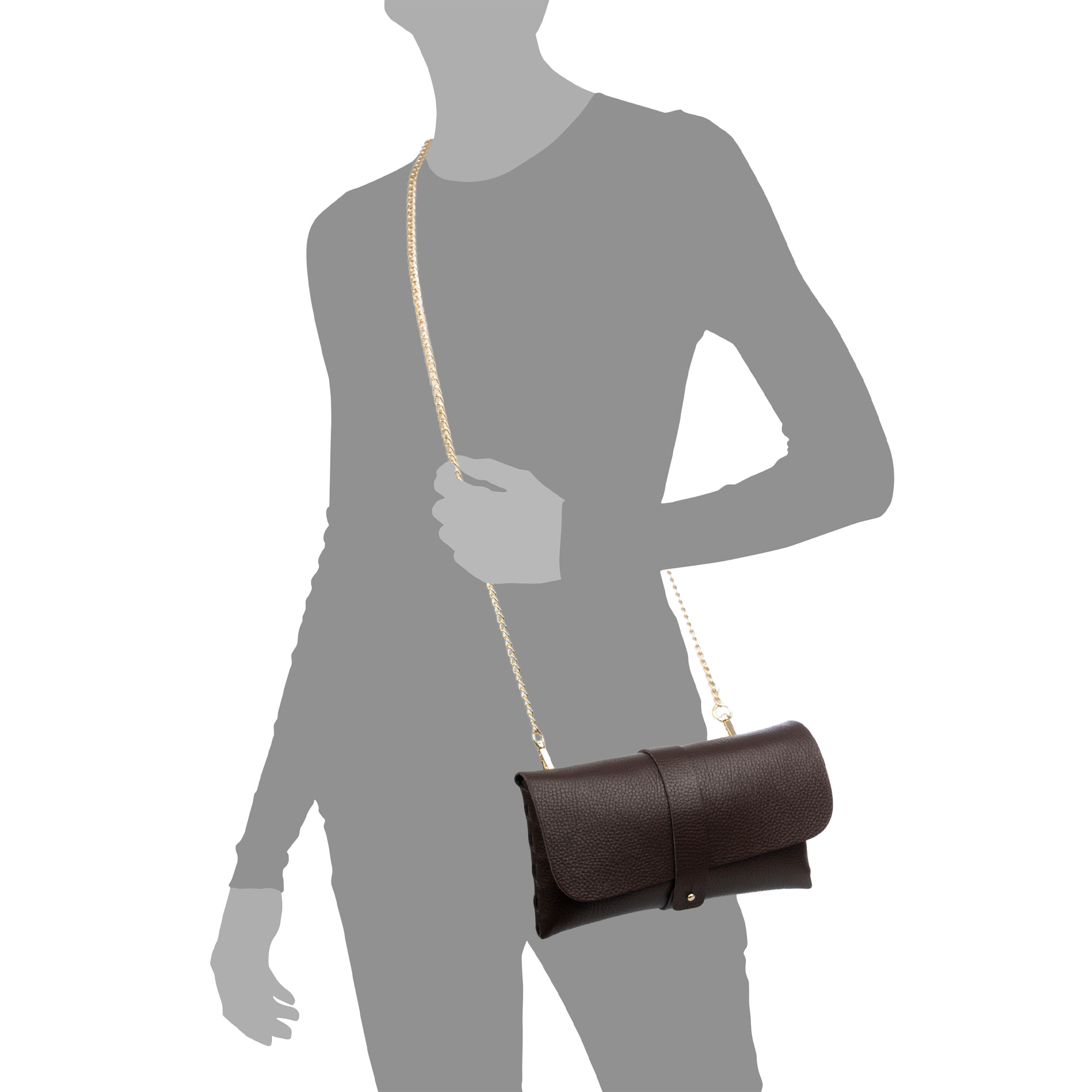 Auronzo borsa a tracolla donna. Pelle autentica finitura Dollaro.