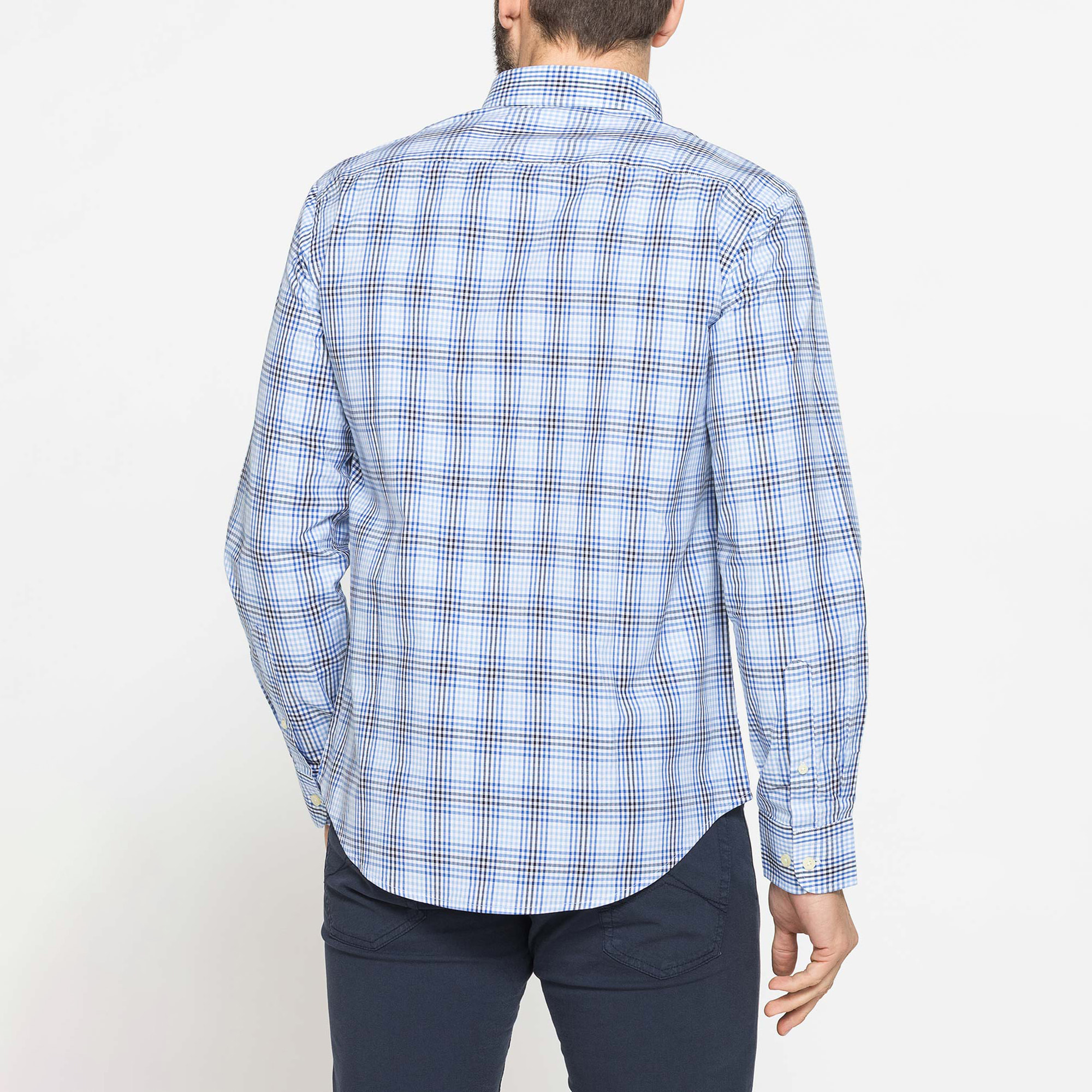 CAMICIA BUTTON-DOWN CON MANICA LUNGA E TASCHINO