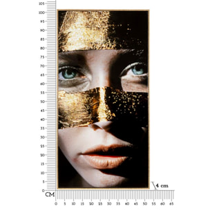 DIPINTO SU TELA LACCATO NAIROBI C/CORNICE -B- CM 52X4X102