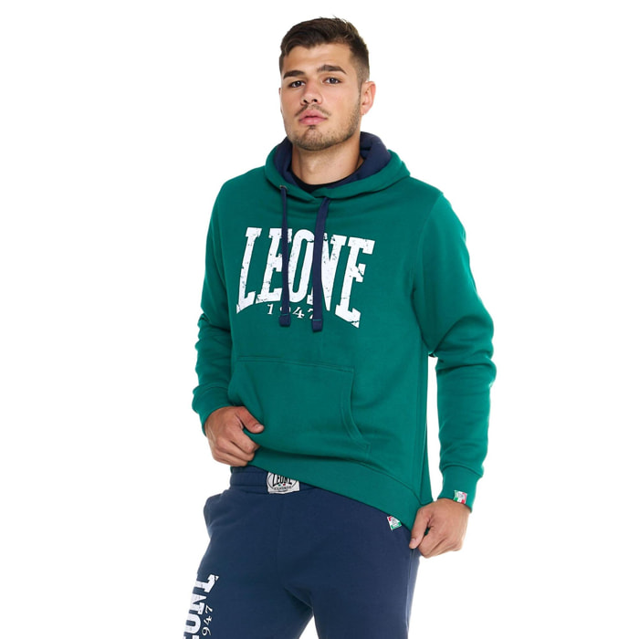 Chándal de invierno cepillado con capucha para hombre Leone Basic Vintage