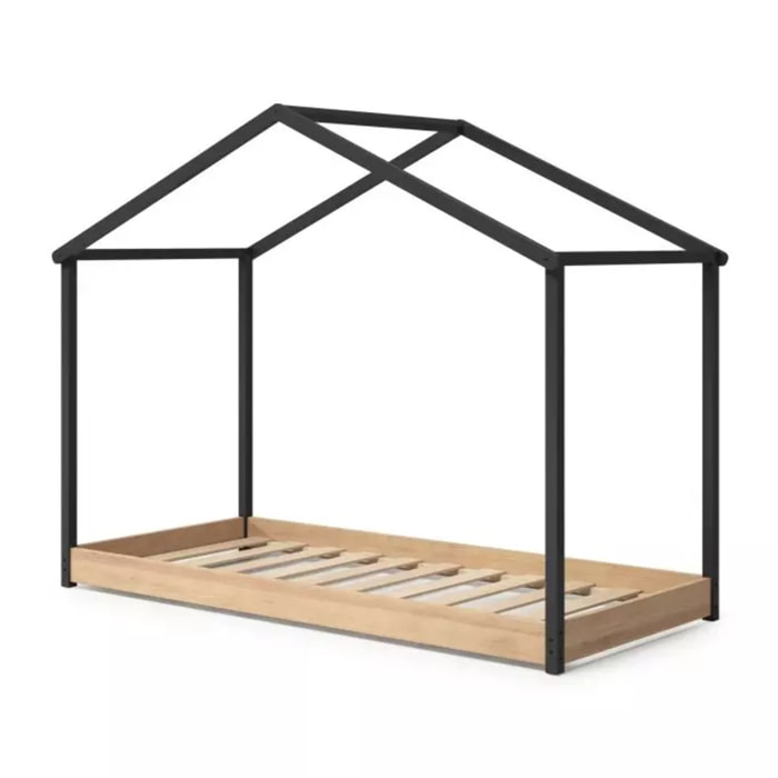 Cama cabaña Hyte Antracita - Pino