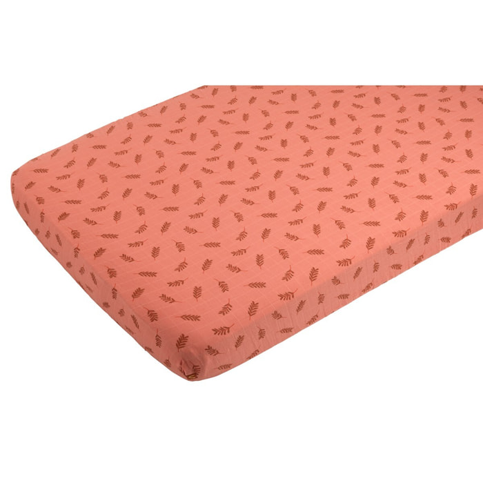 Lot de 2 draps housse bébé en coton bio blanc
