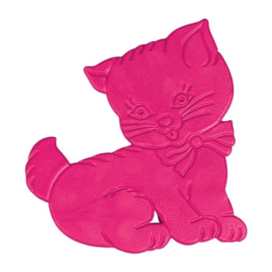 Lot de 5 stickers figurines antidérapantes de douche ou baignoire Caoutchouc Motif chat 12,5x11cm Multicolor MSV