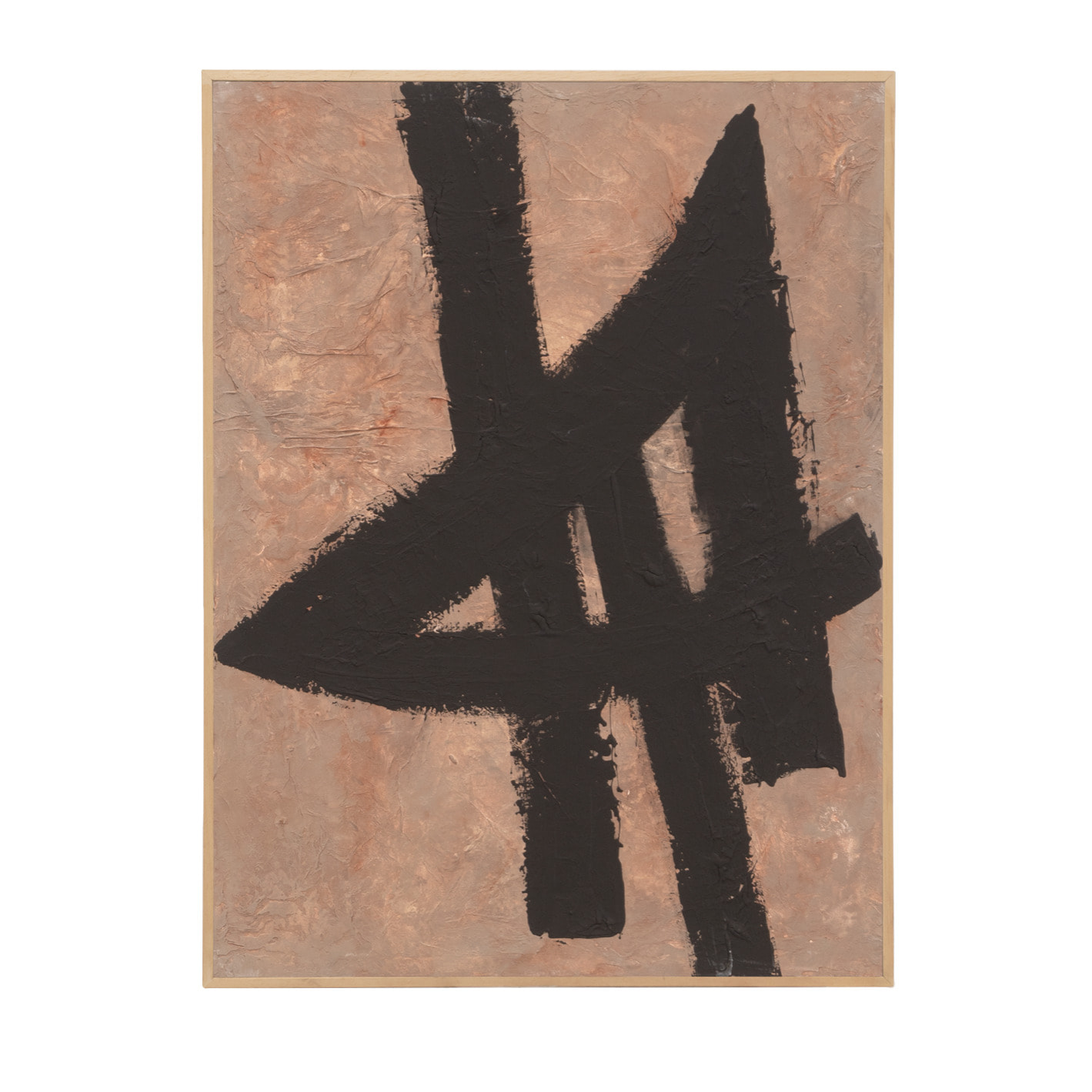 Tableau marron décoratif sur coton avec cadre en bois peint à la main à la peinture à l'huile en différentes tailles