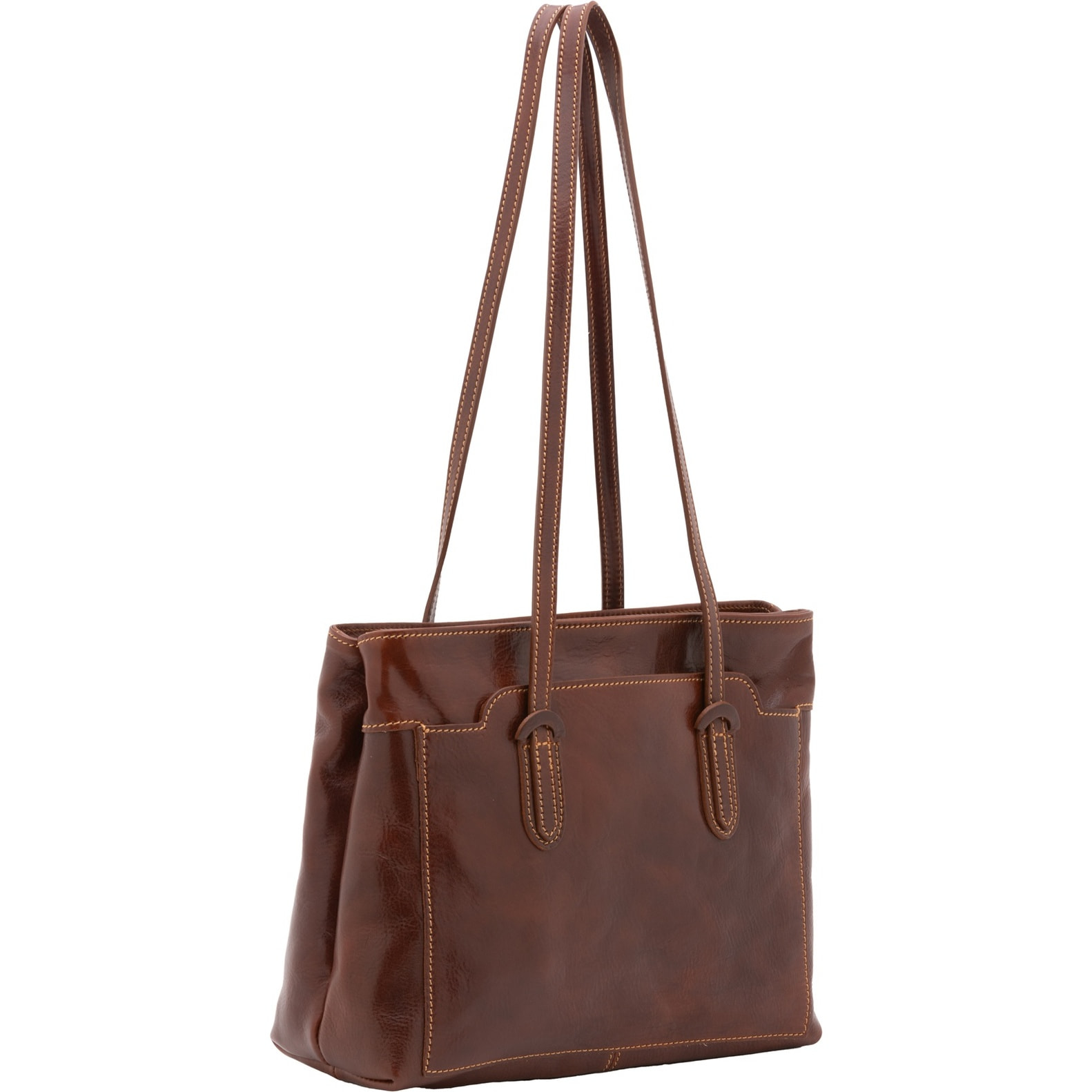 Borsa a spalla da donna - Modello Iduna Lux - Vera pelle - 35.0 x 26.0 x 12.0 cm
