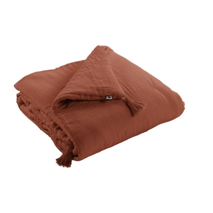 Édredon couvre-lit en gaze de coton 150x150cm - GAIA