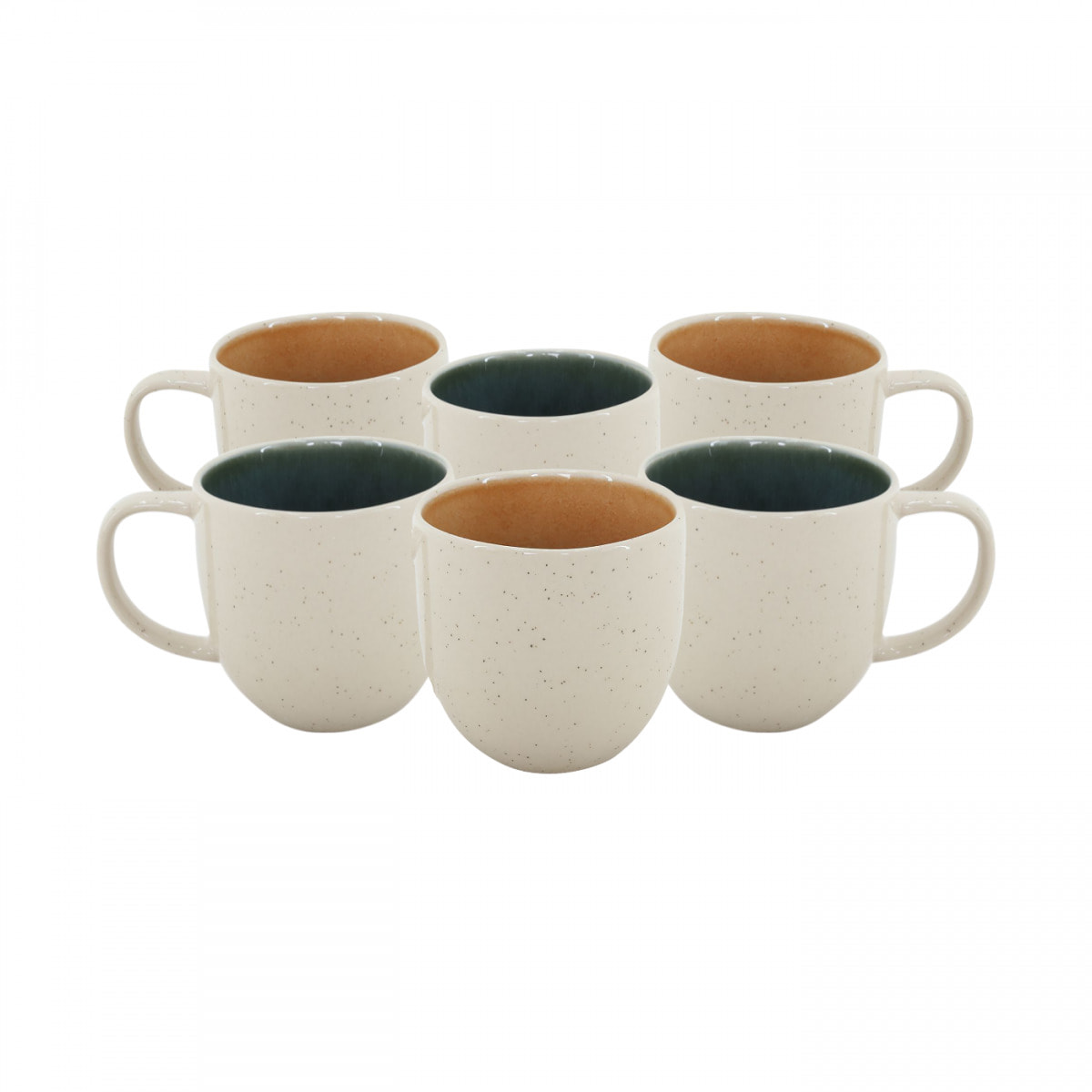 Lot de 6 mugs, CORALIA