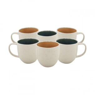 Lot de 6 mugs, CORALIA