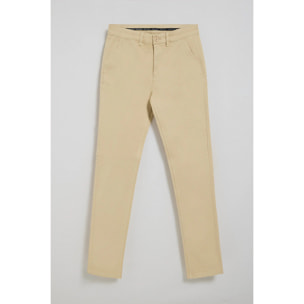 Pantalón chino Slim Moore color marfil