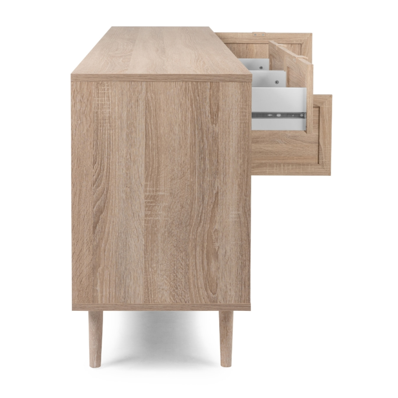 Buffet avec tiroirs et placards effet cannage CARINA