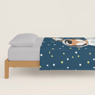 Cool Kids - Juego de Sábanas Estampadas - Infantil - Incluye 1 Funda de Almohada + 1 Sábana Bajera - 100% Algodón - Neil