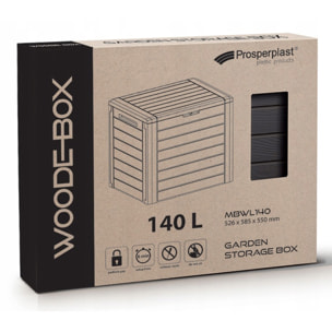 Baúl de jardín WOODEBOX 140L., dimensiones (mm) 585x460x550, color Ocre oscuro