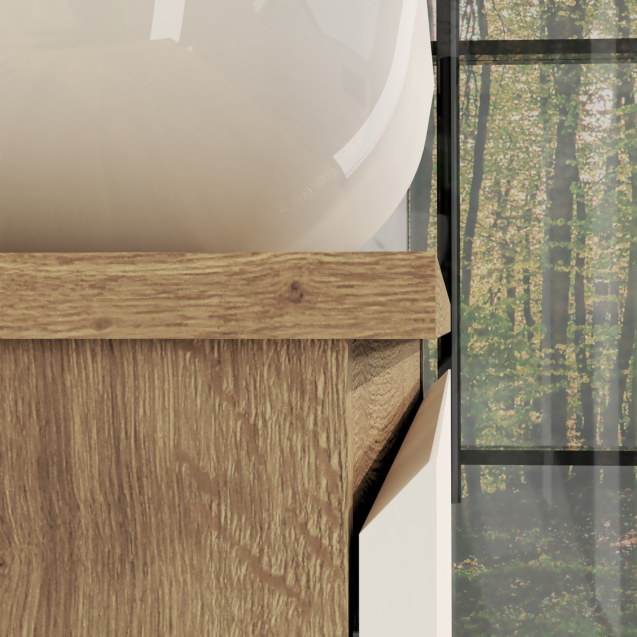 ENSEMBLE DE SALLE DE BAIN NIA | MEUBLE SUSPENDU | 80 CM BLANC | DEUX TIROIRS |LAVABO SUR PLAN | MIROIR NON INCLUS | MEUBLE MONTÉ | ALDAY