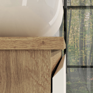 ENSEMBLE DE SALLE DE BAIN NIA | MEUBLE SUSPENDU | 80 CM BLANC | DEUX TIROIRS |LAVABO SUR PLAN | MIROIR NON INCLUS | MEUBLE MONTÉ | ALDAY