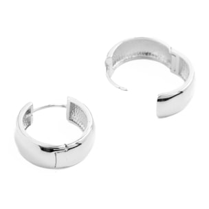 Pendientes de 22mm de diámetro acabados en rodio