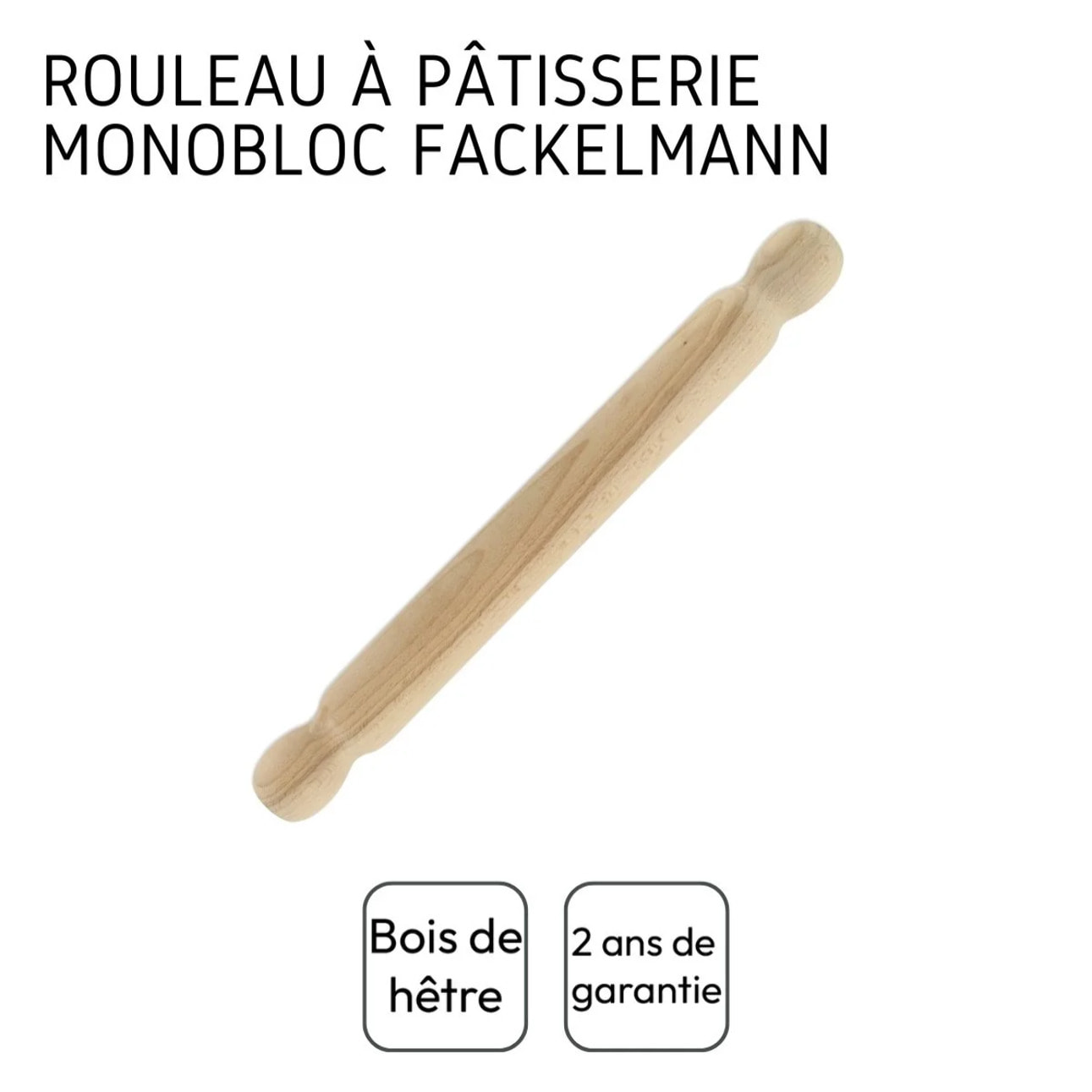 Rouleau à pâtisserie en bois 40 cm Fackelmann Wood Edition