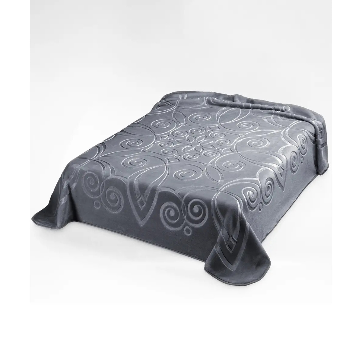 Coperta Plaid Antracite in tinta unita con morbido pile di poliestere