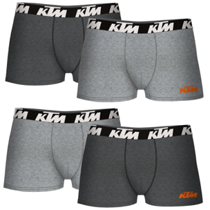 Set de 4 calzoncillos bóxer ktm  gris claro y gris oscuro