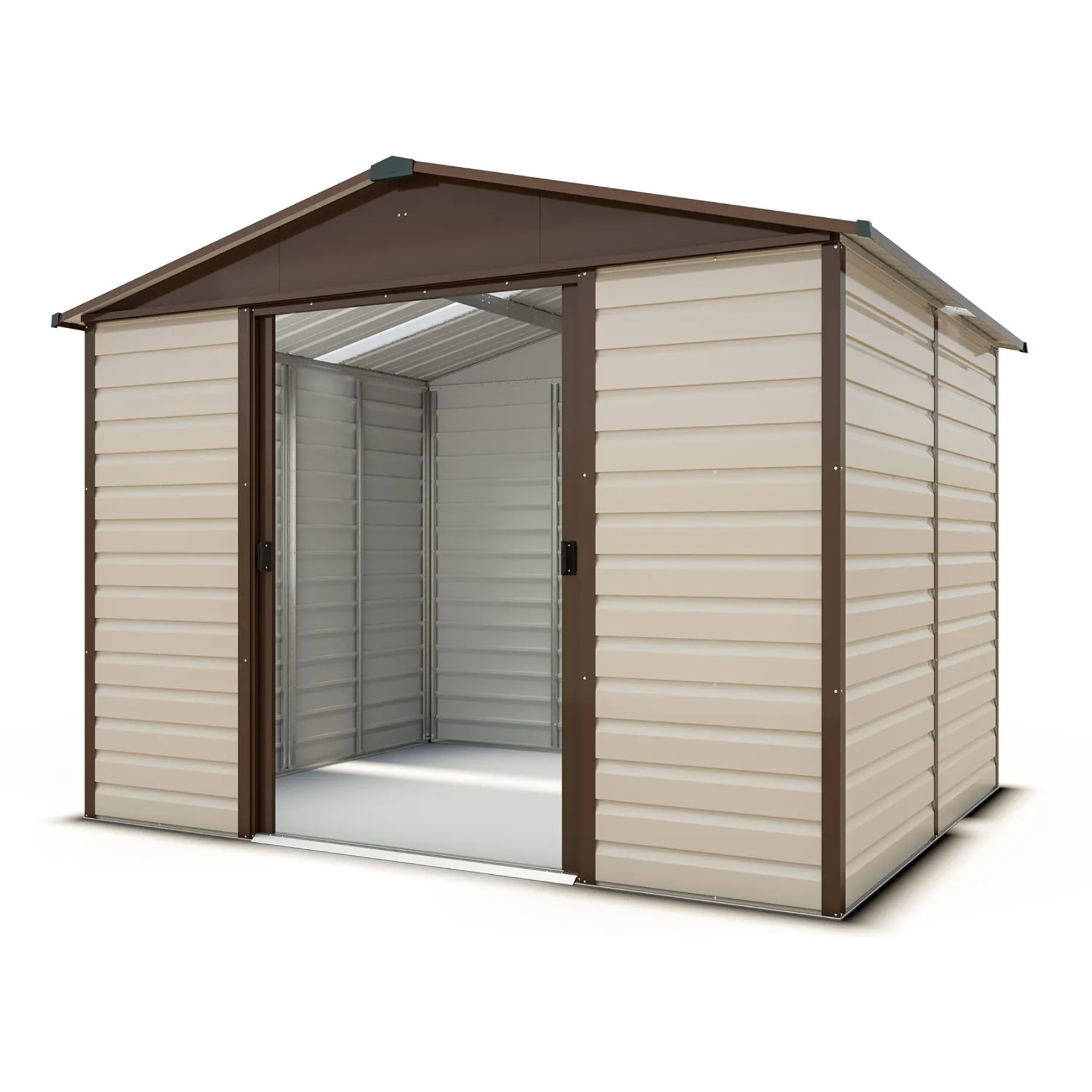 Abri de jardin métal Yardmaster 6,44 m² + kit d'ancrage