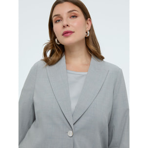 Fiorella Rubino - Blazer estampado cuadros - Gris
