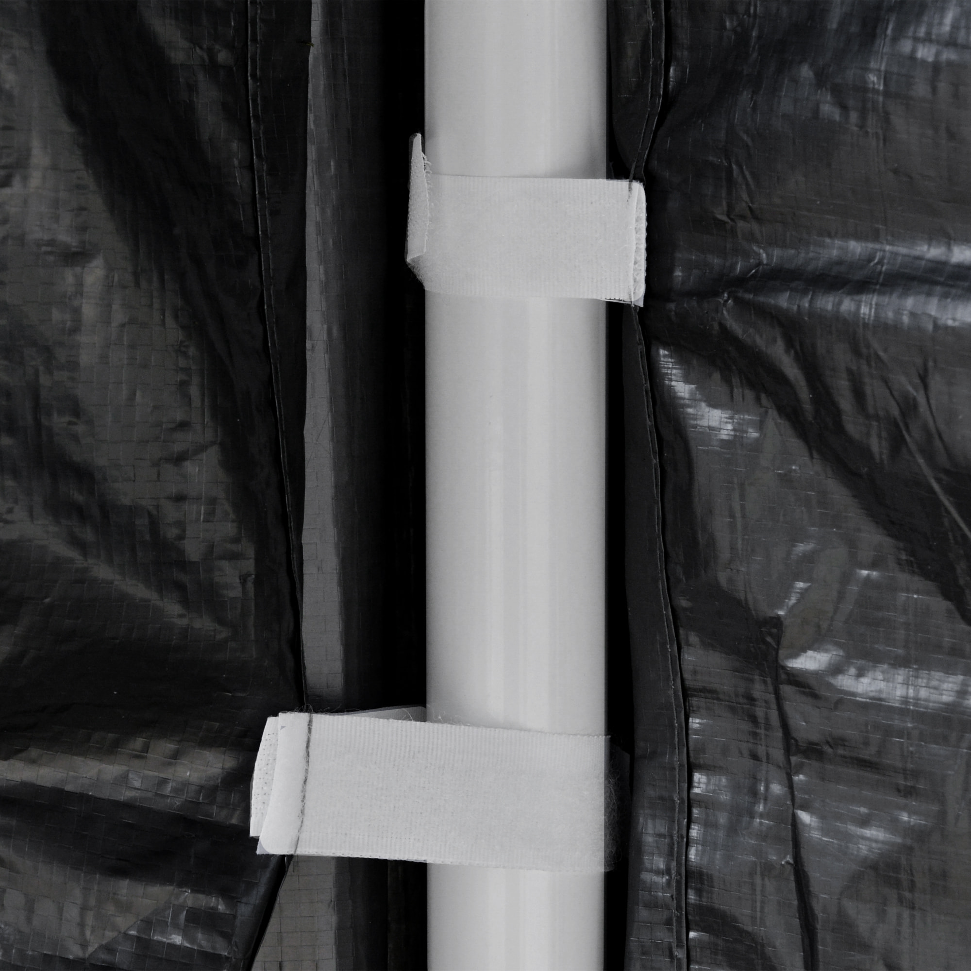 Carpa de Jardín 4x3 m Cenador Desmontable Exterior con 4 Mosquiteras Laterales 2 Puertas con Cremallera y 8 Orificios de Drenaje para Terraza Patio Playa Gris Oscuro