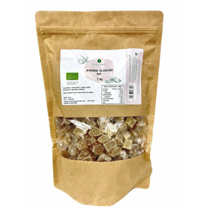 PLANETA HUERTO | Jengibre Cristalizado Ecológico 1 Kg | Snack Dulce y Saludable con el Sabor Característico del Jengibre