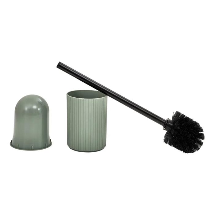 Brosse WC striée verte