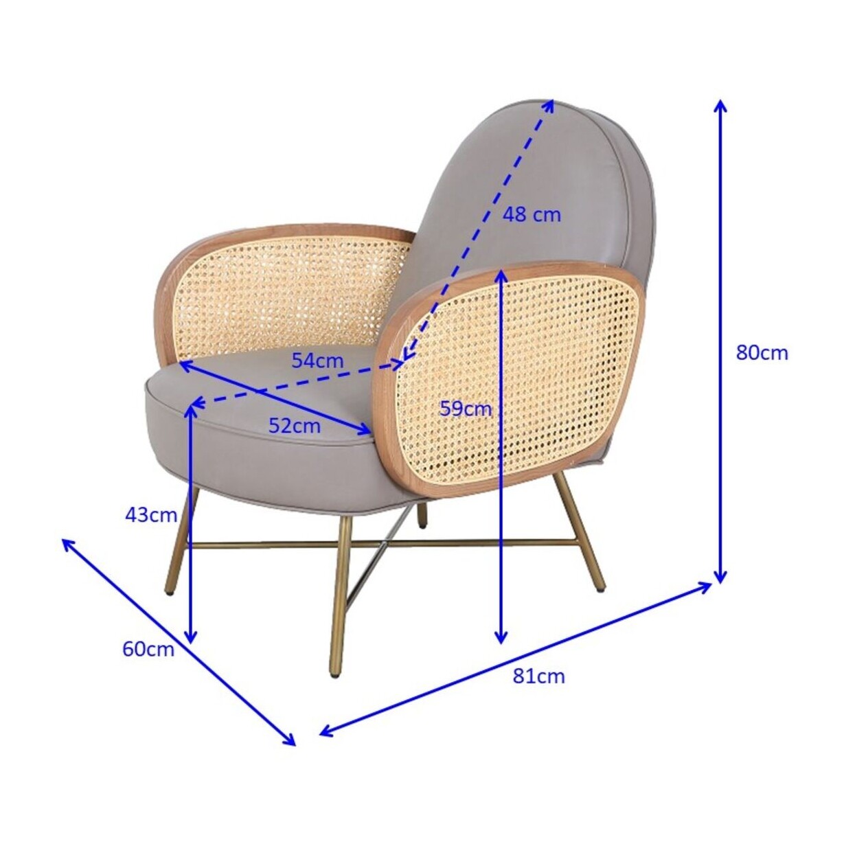 Fauteuil Bahia gris Kare Design