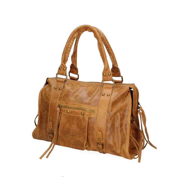 Borsa a spalla da donna - Modello Elara - Vera pelle - 41.0 x 28.0 x 13.0 cm