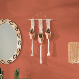 Lot de 3 plantes suspendues "Hacienda" blanc ivoire H75.cm