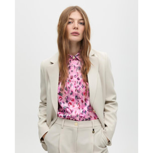 Blazer con Dettaglio Tasca Ricamata