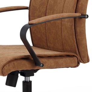 Silla de oficina Colonial Camel Cuir - Negro