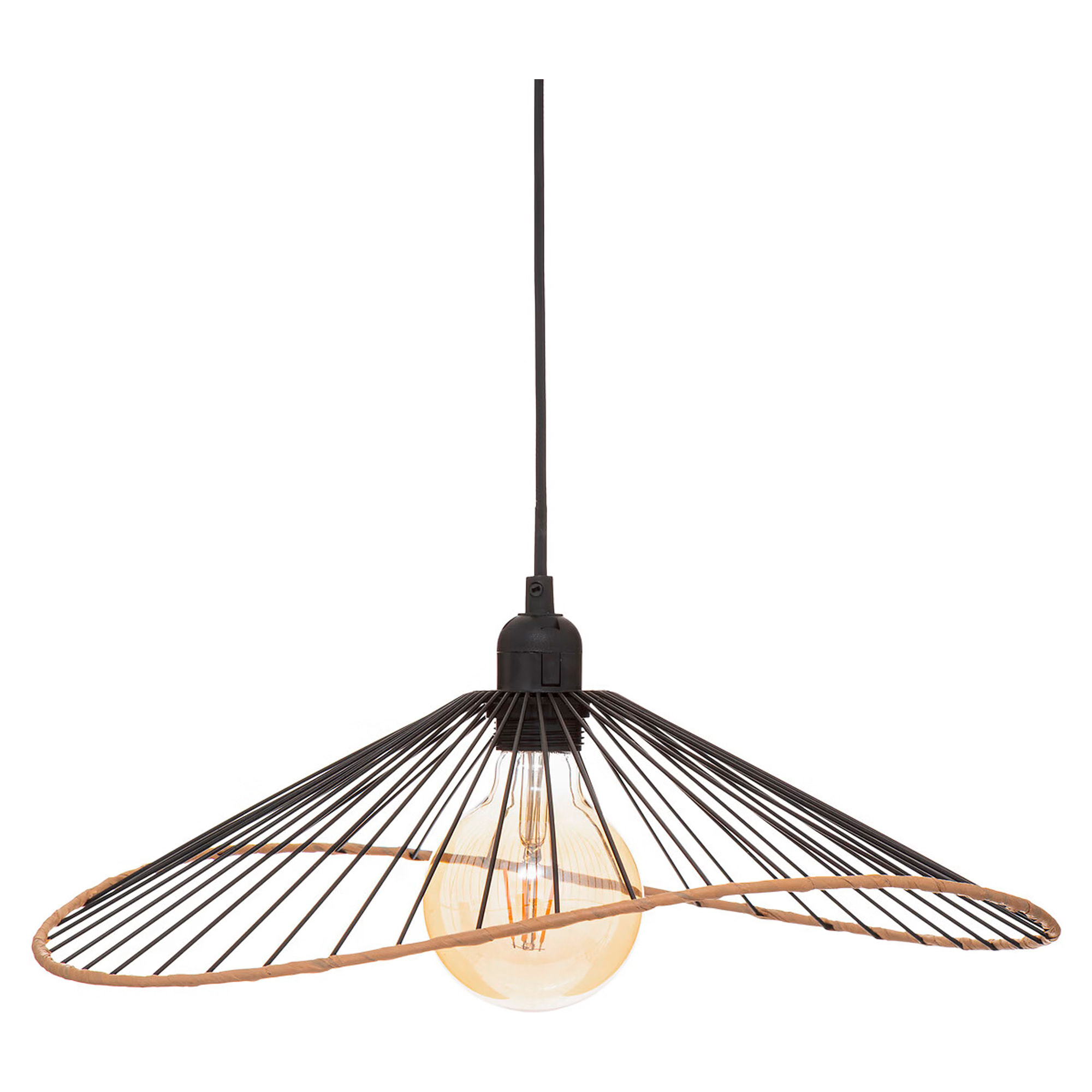 Lámpara colgante de metal alara negra d45