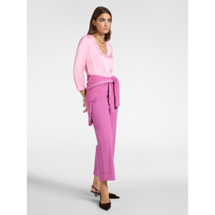 Elena Mirò - Blusa in raso stretch - Fucsia