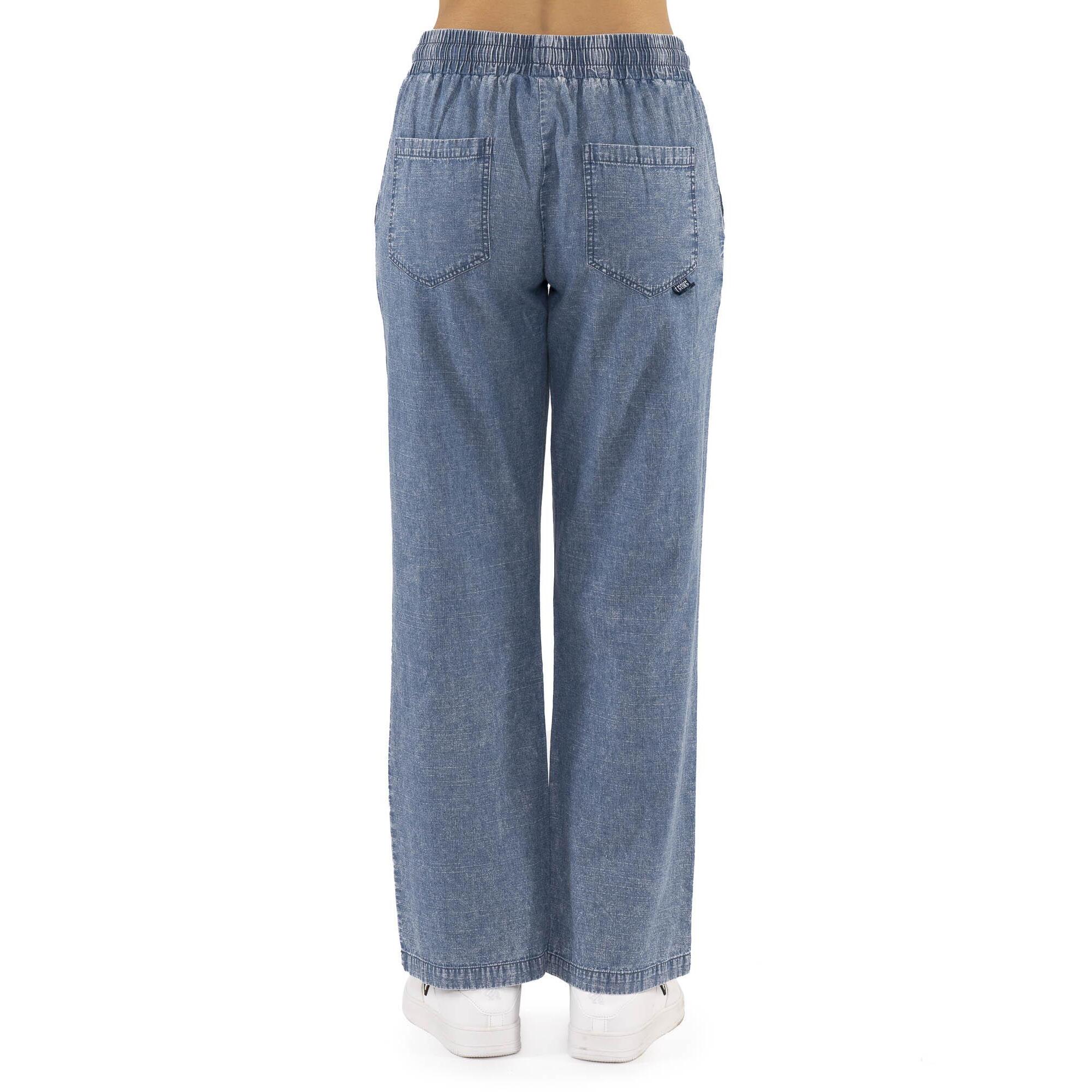 Pantalone da donna in chambray denim Leone Fancy Stripes