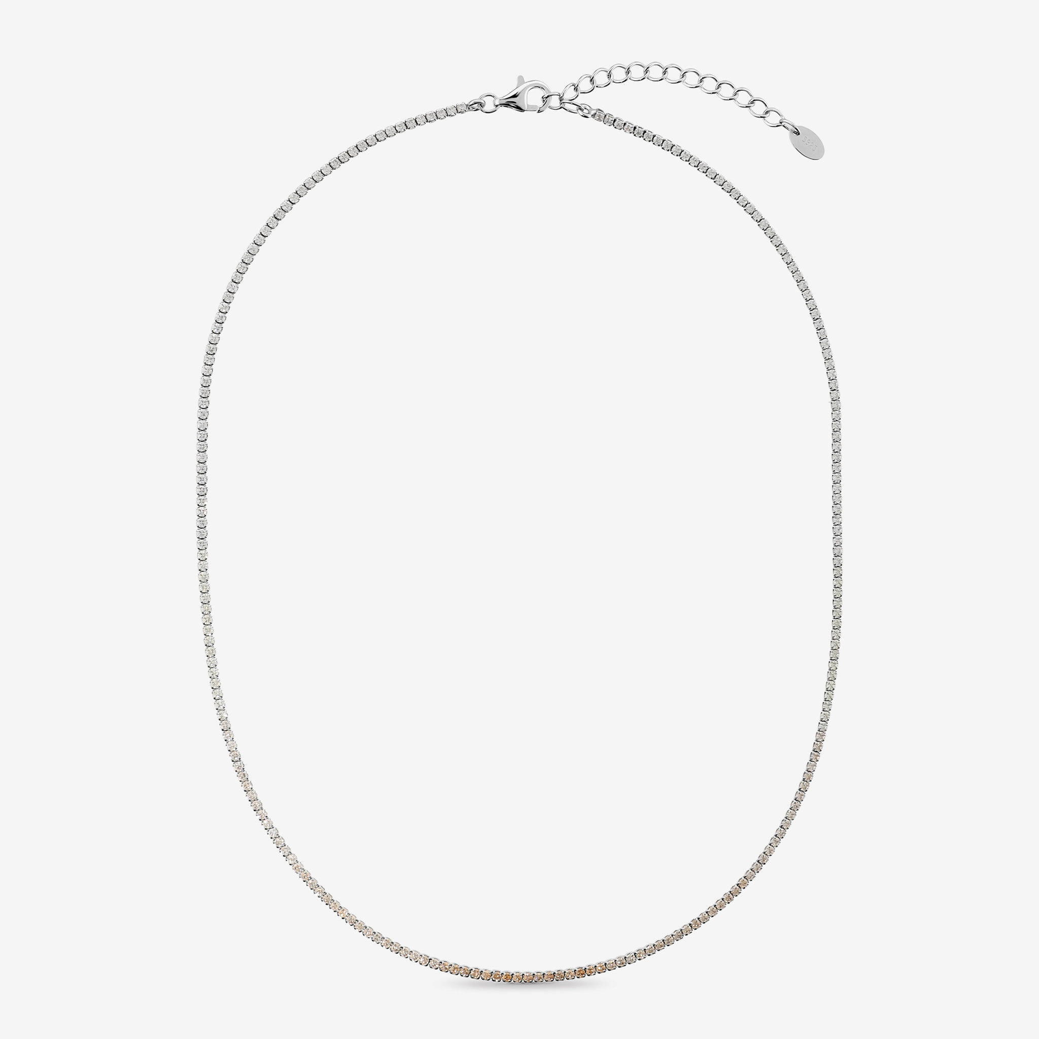 Collana Tennis con Cubic Zirconia Champagne 1.5mm