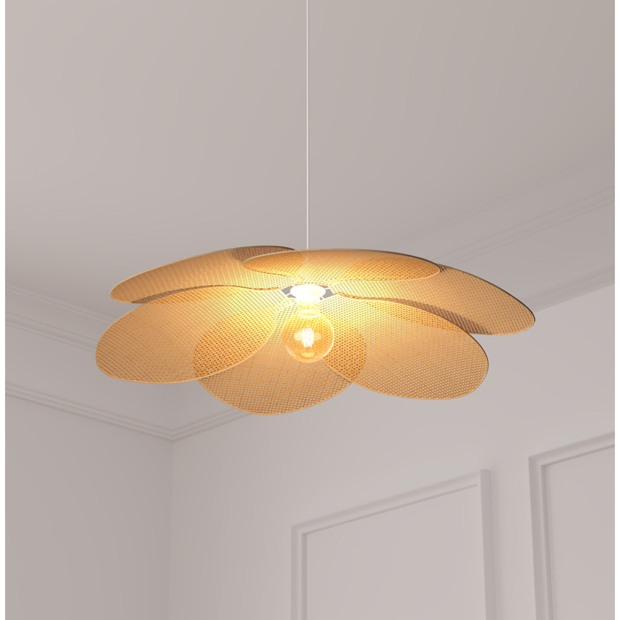 Suspension pétales Rym beige D62cm