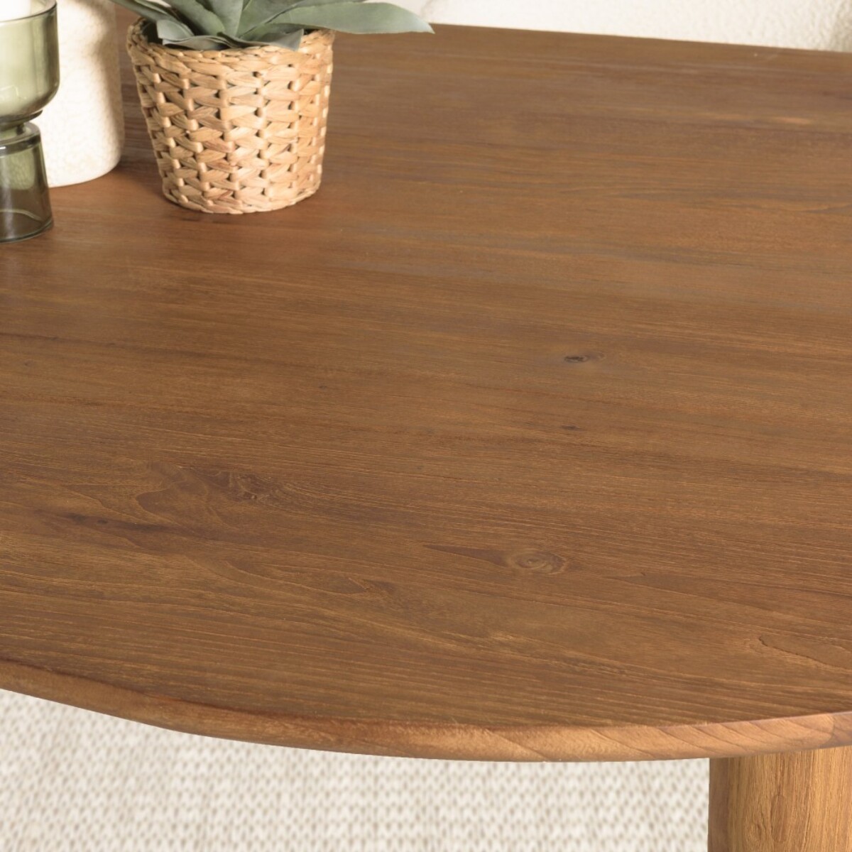 SIXTINE - Table à manger 260x120cm en bois de teck recyclé