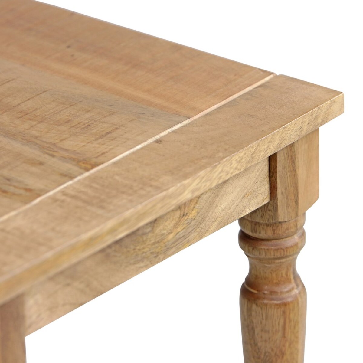 Tavolino quadrato in legno di mango beige decapato 40x40x40 cm - Salento