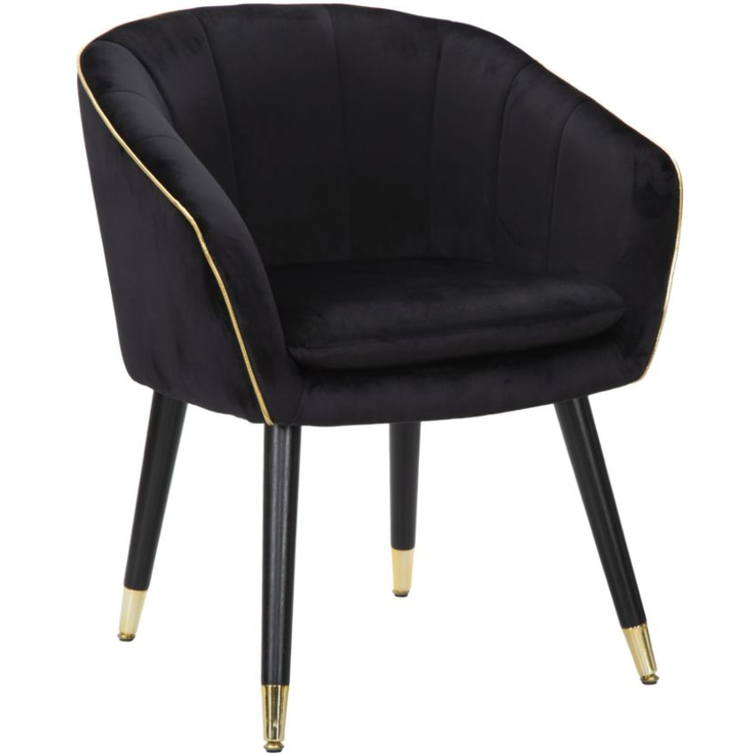 POLTRONA PARIS NERA/GOLD CM 62X58X78