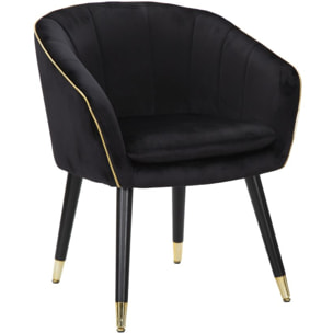 POLTRONA PARIS NERA/GOLD CM 62X58X78