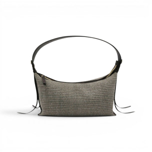 Borsa a spalla Cheval Firenze Laila Mini S/S Testa di Moro (Rafia Greige)