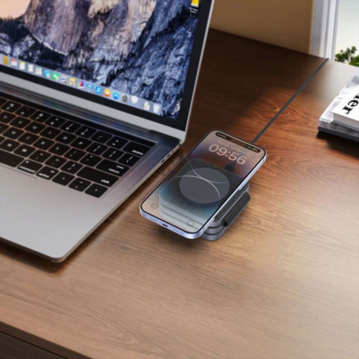 Chargeur ADEQWAT sans fil MagSafe 3 en 1 plat pliable 15W